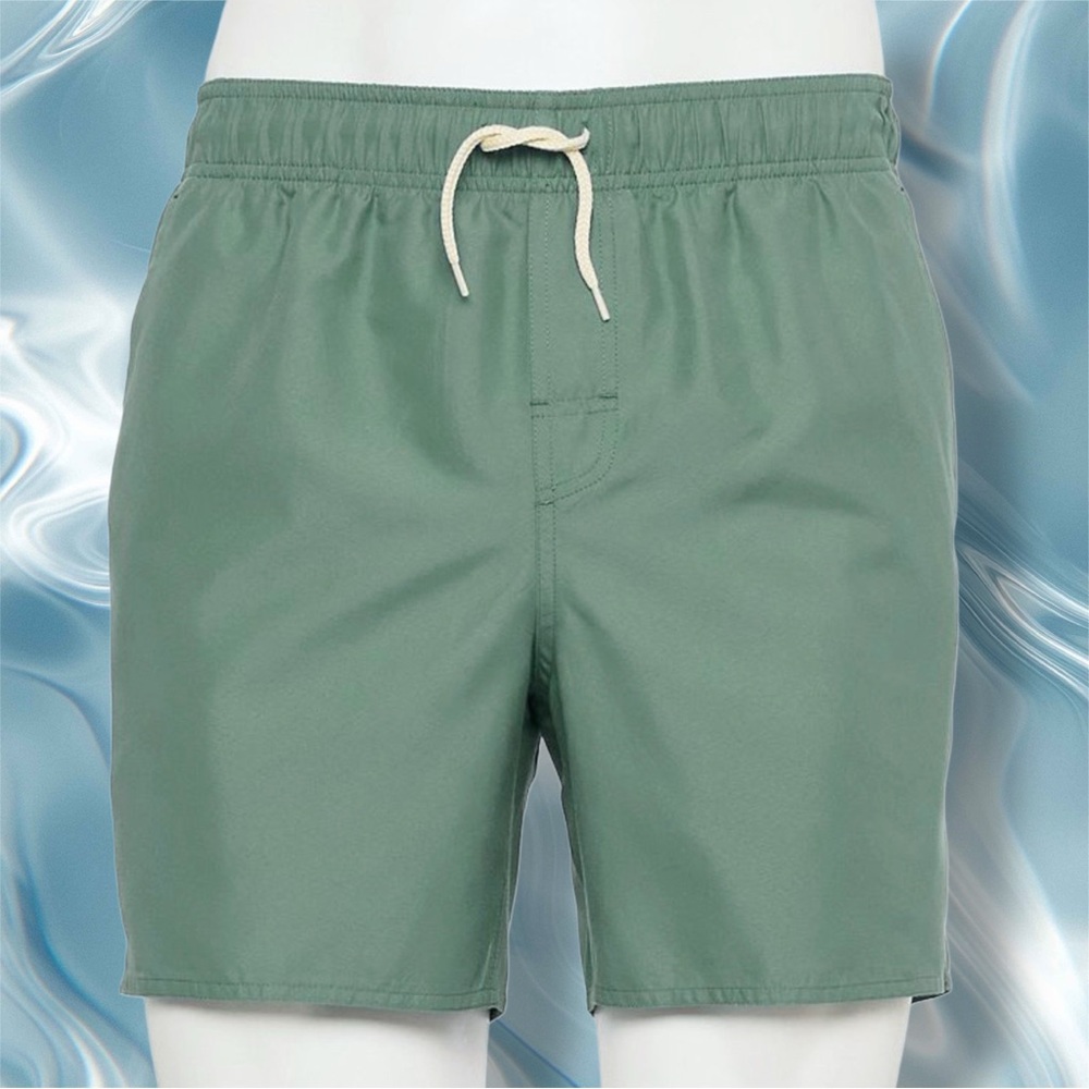 Laguna Swim Volley Swim Shorts Green Quick Dry UPF 50+ Liner Bathing Suit Sz XXL